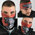 Redcliffe Rugby Custom Neck Gaiter Go Dolphins Aboriginal Art - Aussie Hoodie