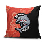 Redcliffe Rugby Custom Pillow Cover Go Dolphins Aboriginal Art - Aussie Hoodie