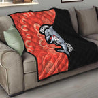 Redcliffe Rugby Custom Quilt Go Dolphins Aboriginal Art - Aussie Hoodie
