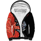 Redcliffe Rugby Custom Sherpa Hoodie Go Dolphins Aboriginal Art - Aussie Hoodie