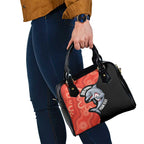 Redcliffe Rugby Custom Shoulder Handbag Go Dolphins Aboriginal Art - Aussie Hoodie