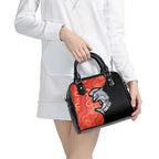 Redcliffe Rugby Custom Shoulder Handbag Go Dolphins Aboriginal Art - Aussie Hoodie