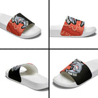 Redcliffe Rugby Custom Slide Sandals Go Dolphins Aboriginal Art - Aussie Hoodie
