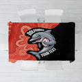 Redcliffe Rugby Custom Tablecloth Go Dolphins Aboriginal Art - Aussie Hoodie