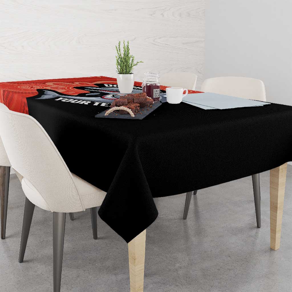 Redcliffe Rugby Custom Tablecloth Go Dolphins Aboriginal Art - Aussie Hoodie