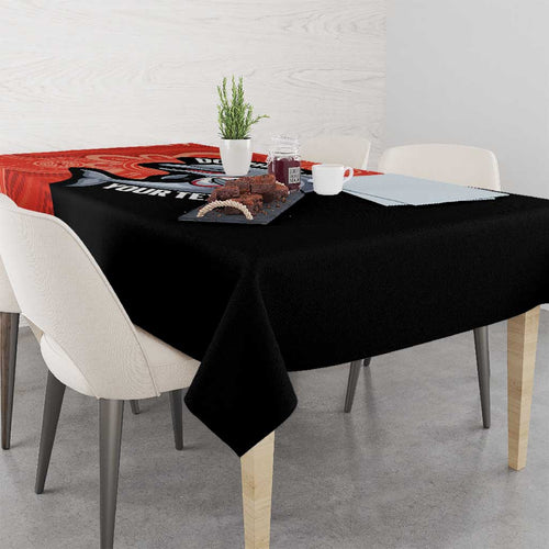 Redcliffe Rugby Custom Tablecloth Go Dolphins Aboriginal Art - Aussie Hoodie