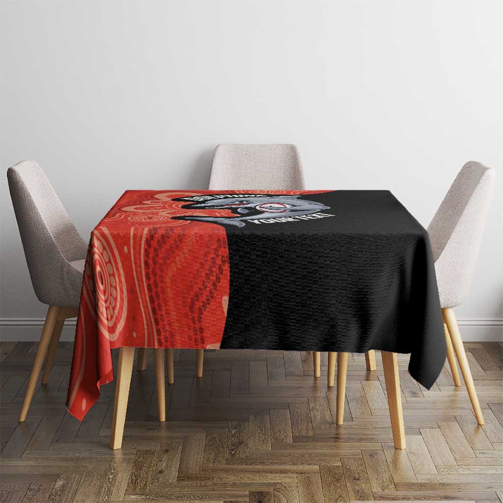 Redcliffe Rugby Custom Tablecloth Go Dolphins Aboriginal Art - Aussie Hoodie