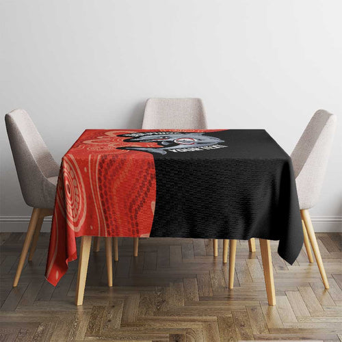 Redcliffe Rugby Custom Tablecloth Go Dolphins Aboriginal Art - Aussie Hoodie
