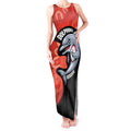 Redcliffe Rugby Custom Tank Maxi Dress Go Dolphins Aboriginal Art - Aussie Hoodie