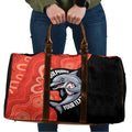 Redcliffe Rugby Custom Travel Bag Go Dolphins Aboriginal Art - Aussie Hoodie