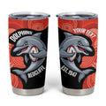 Redcliffe Rugby Custom Tumbler Cup Go Dolphins Aboriginal Art - Aussie Hoodie