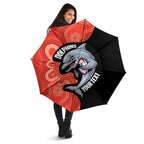 Redcliffe Rugby Custom Umbrella Go Dolphins Aboriginal Art - Aussie Hoodie