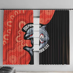 Redcliffe Rugby Custom Window Curtain Go Dolphins Aboriginal Art - Aussie Hoodie