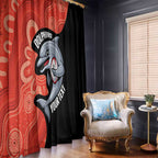Redcliffe Rugby Custom Window Curtain Go Dolphins Aboriginal Art - Aussie Hoodie