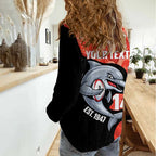 Redcliffe Rugby Custom Women Casual Shirt Go Dolphins Aboriginal Art - Aussie Hoodie