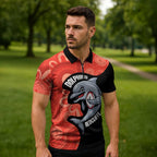 Redcliffe Rugby Custom Zipper Polo Shirt Go Dolphins Aboriginal Art - Aussie Hoodie