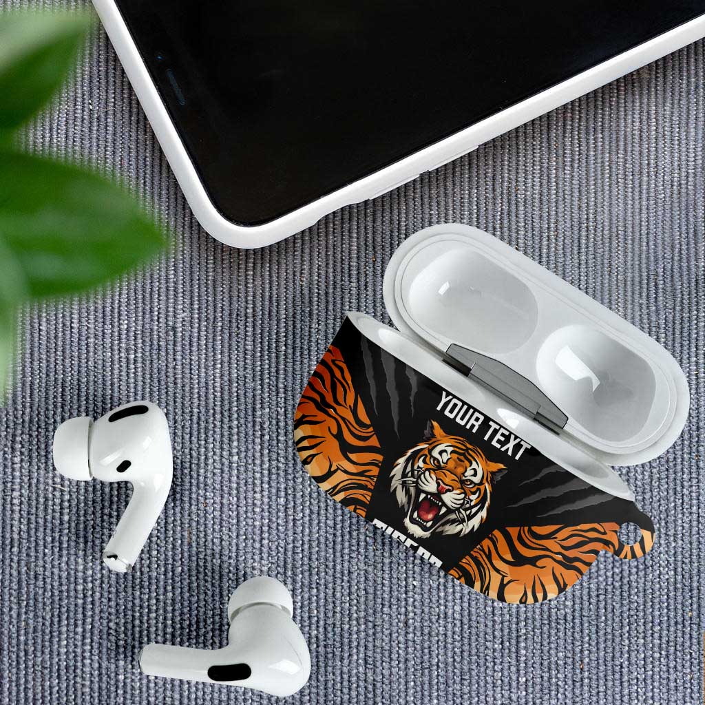 Brisbane Rugby Custom AirPods Case Go Tigers Skin Pattern - Aussie Hoodie
