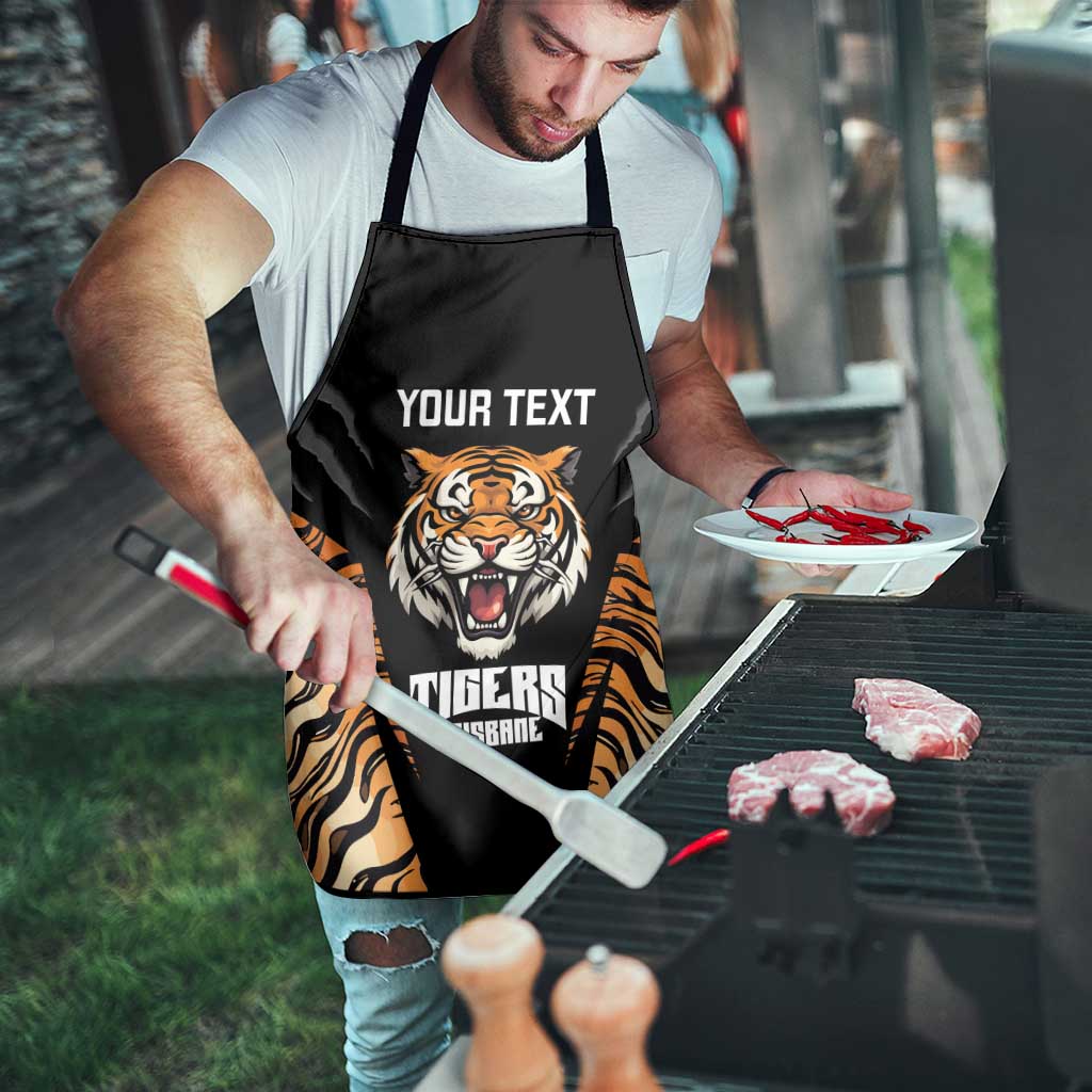 Brisbane Rugby Custom Apron Go Tigers Skin Pattern - Aussie Hoodie