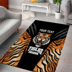 Brisbane Rugby Custom Area Rug Go Tigers Skin Pattern - Aussie Hoodie