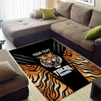 Brisbane Rugby Custom Area Rug Go Tigers Skin Pattern - Aussie Hoodie