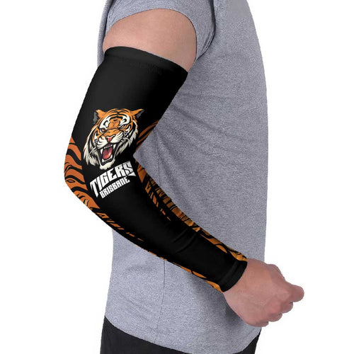 Brisbane Rugby Custom Arm Sleeves Go Tigers Skin Pattern - Aussie Hoodie