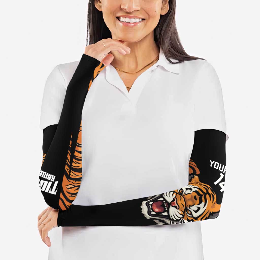 Brisbane Rugby Custom Arm Sleeves Go Tigers Skin Pattern - Aussie Hoodie