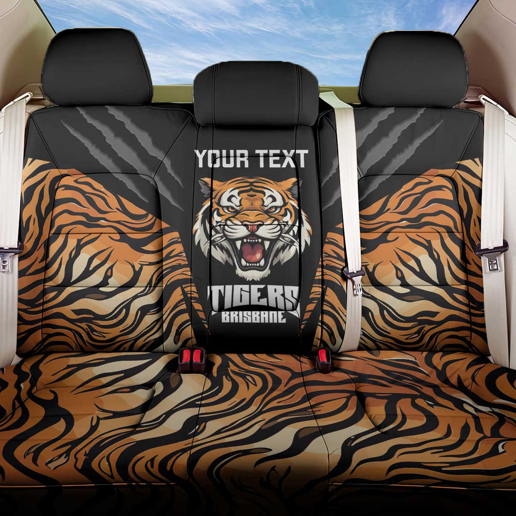 Brisbane Rugby Custom Back Car Seat Cover Go Tigers Skin Pattern - Aussie Hoodie
