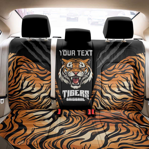 Brisbane Rugby Custom Back Car Seat Cover Go Tigers Skin Pattern - Aussie Hoodie