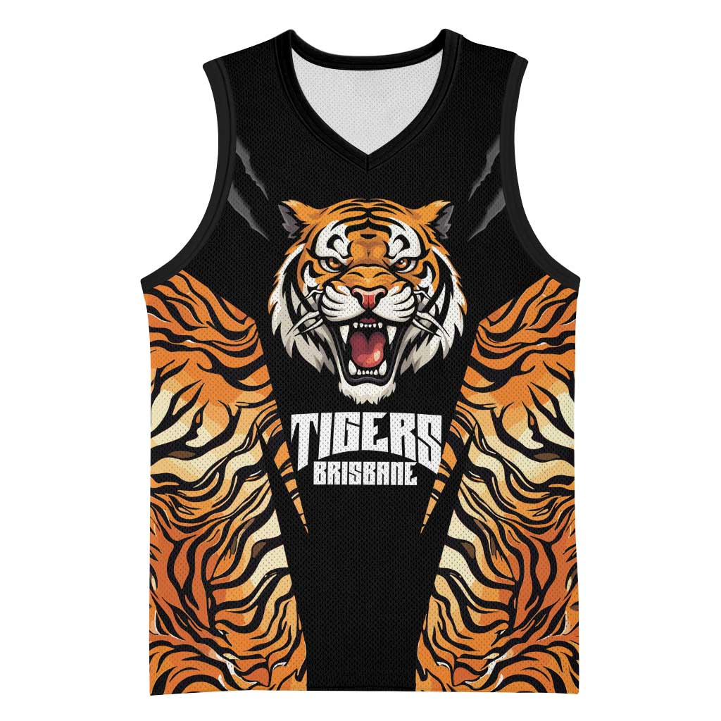 Brisbane Rugby Custom Basketball Jersey Go Tigers Skin Pattern - Aussie Hoodie