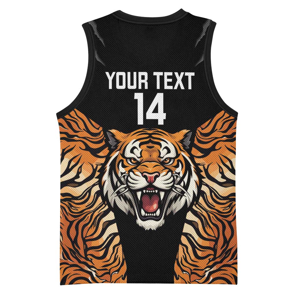 Brisbane Rugby Custom Basketball Jersey Go Tigers Skin Pattern - Aussie Hoodie