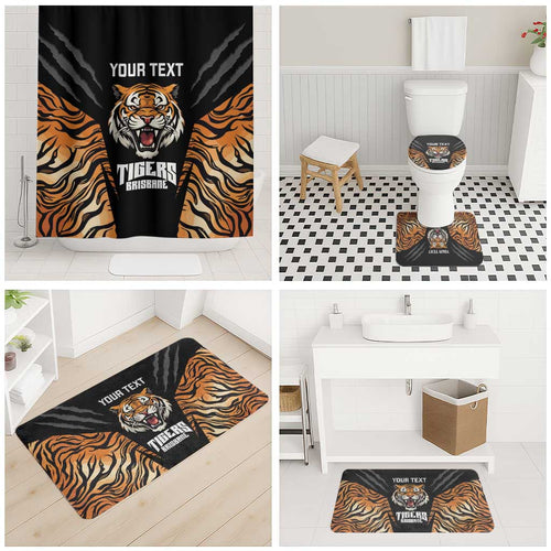 Brisbane Rugby Custom Bathroom Set Go Tigers Skin Pattern - Aussie Hoodie