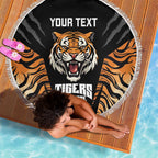 Brisbane Rugby Custom Beach Blanket Go Tigers Skin Pattern - Aussie Hoodie