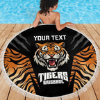Brisbane Rugby Custom Beach Blanket Go Tigers Skin Pattern - Aussie Hoodie