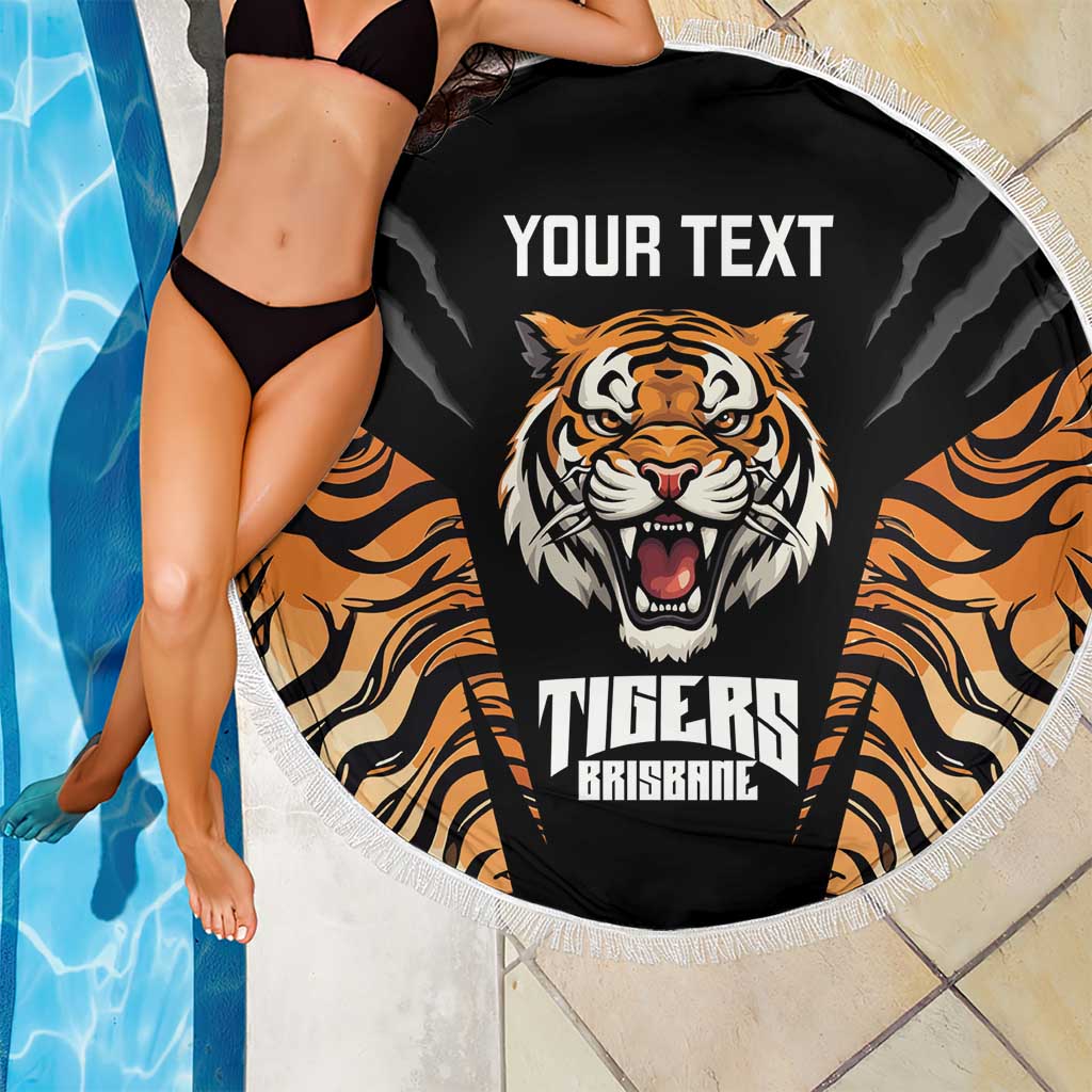 Brisbane Rugby Custom Beach Blanket Go Tigers Skin Pattern - Aussie Hoodie