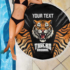 Brisbane Rugby Custom Beach Blanket Go Tigers Skin Pattern - Aussie Hoodie