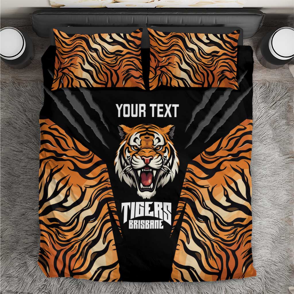 Brisbane Rugby Custom Bedding Set Go Tigers Skin Pattern - Aussie Hoodie