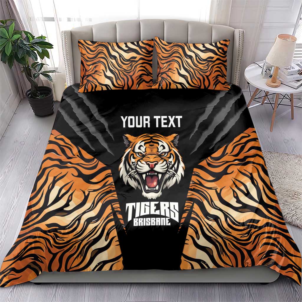 Brisbane Rugby Custom Bedding Set Go Tigers Skin Pattern - Aussie Hoodie