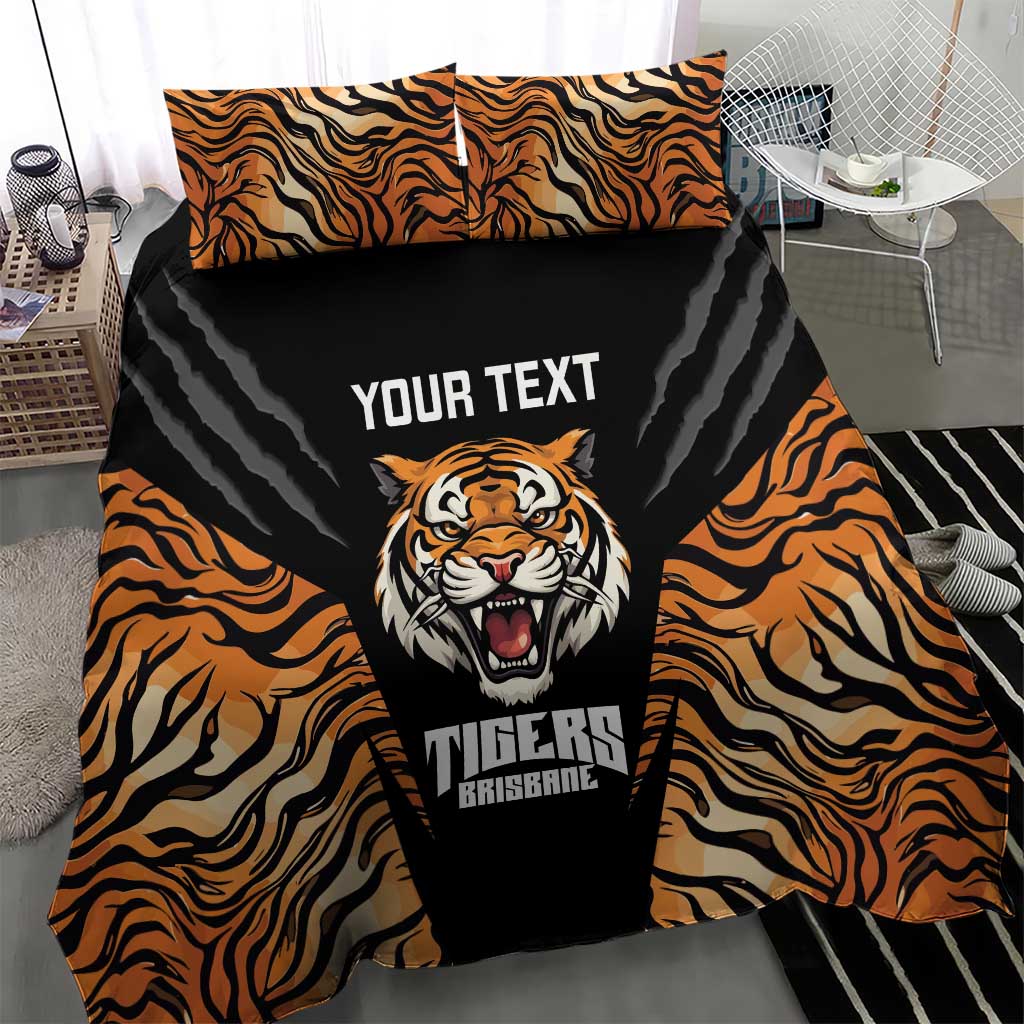 Brisbane Rugby Custom Bedding Set Go Tigers Skin Pattern - Aussie Hoodie