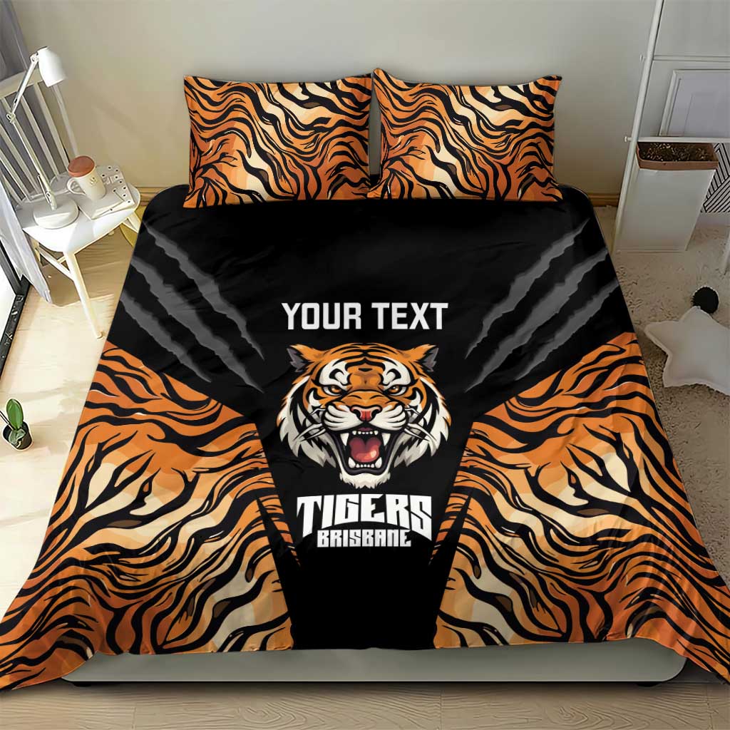 Brisbane Rugby Custom Bedding Set Go Tigers Skin Pattern - Aussie Hoodie