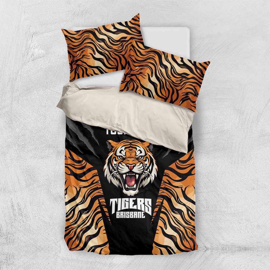 Brisbane Rugby Custom Bedding Set Go Tigers Skin Pattern - Aussie Hoodie