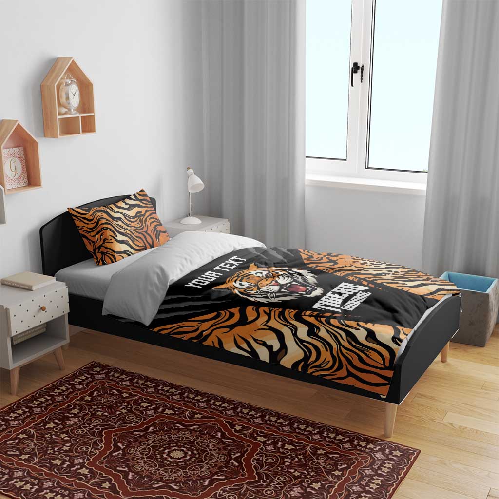Brisbane Rugby Custom Bedding Set Go Tigers Skin Pattern - Aussie Hoodie