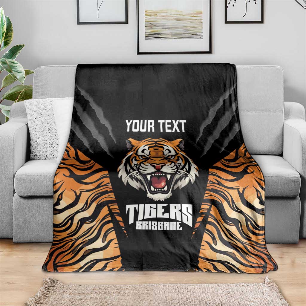 Brisbane Rugby Custom Blanket Go Tigers Skin Pattern - Aussie Hoodie