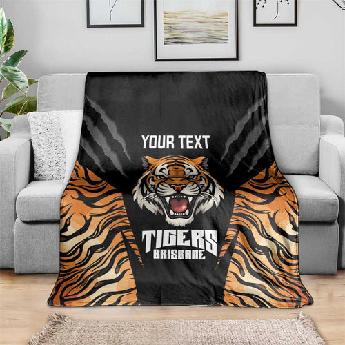 Brisbane Rugby Custom Blanket Go Tigers Skin Pattern - Aussie Hoodie