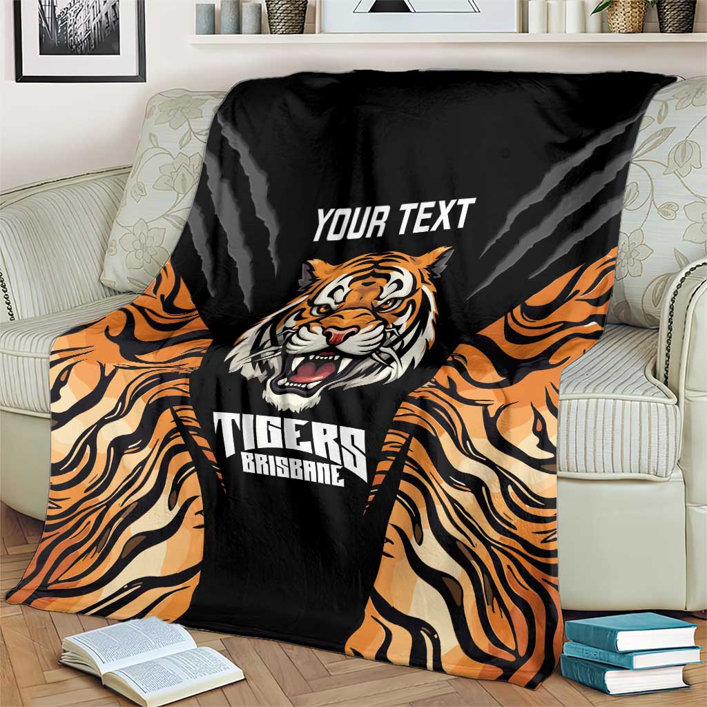Brisbane Rugby Custom Blanket Go Tigers Skin Pattern - Aussie Hoodie