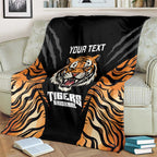 Brisbane Rugby Custom Blanket Go Tigers Skin Pattern - Aussie Hoodie