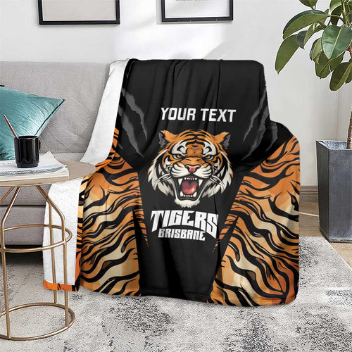 Brisbane Rugby Custom Blanket Go Tigers Skin Pattern - Aussie Hoodie
