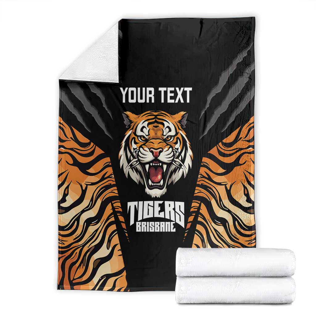 Brisbane Rugby Custom Blanket Go Tigers Skin Pattern - Aussie Hoodie