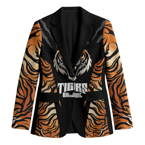 Brisbane Rugby Custom Blazer Go Tigers Skin Pattern - Aussie Hoodie