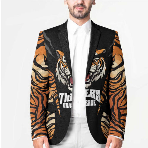 Brisbane Rugby Custom Blazer Go Tigers Skin Pattern - Aussie Hoodie