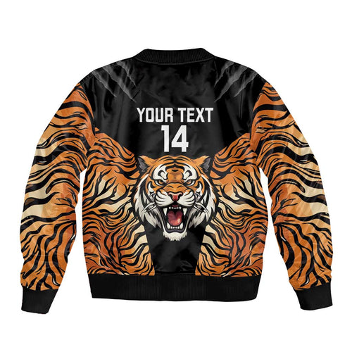 Brisbane Rugby Custom Bomber Jacket Go Tigers Skin Pattern - Aussie Hoodie